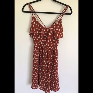 Rust Floral Dress